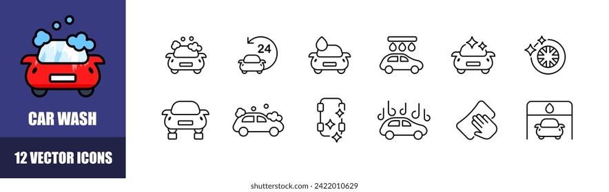 Key lock protection icons. Virus protection. Linear, silhouette and flat style. Vector icons