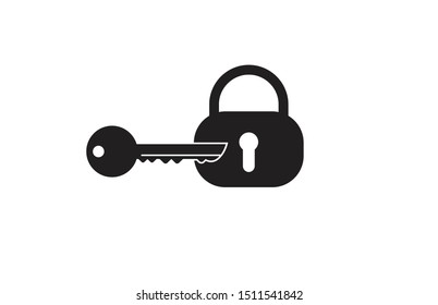 key and lock vector icon