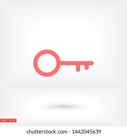 key and lock vector icon , Lorem ipsum flat design