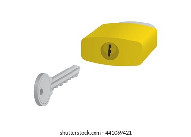 Key and Lock - Vector illustration