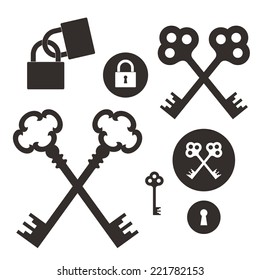 Key. Lock. Vector illustration EPS10