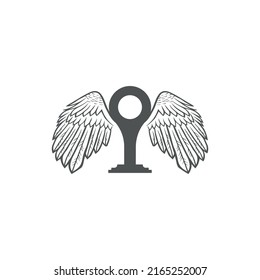 key logo with 2 wings spread