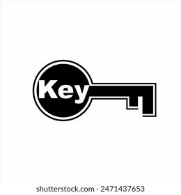 Key logo design with the concept of the letter F and the word "Key".