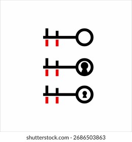 Design de logotipo chave com conceito de letra HO.