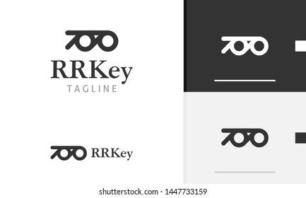 Key logo design, letter R logo concept, key icon, suitable for business and app logo or icon