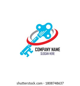 Key logo design template vector.
