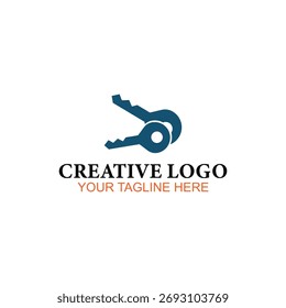 Projeto do logotipo da chave, logotipo do vetor, projeto do logotipo da ilustração