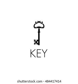 key logo graphic design concept. Editable key element, can be used as logotype, icon, template in web and print 