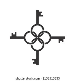 Key logo. Home icon. Lock symbol. Vector eps 08.