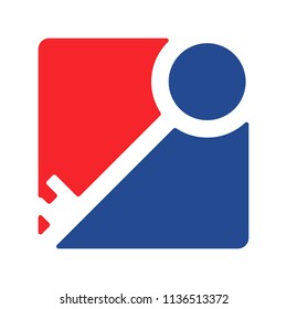 Key logo. Home icon. Lock symbol. Vector eps 08.