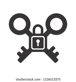 Key logo. Home icon. Lock symbol. Vector eps 08.