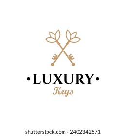 Key logo icon design with Luxury style