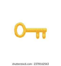 Icono de logotipo clave en arte de píxeles