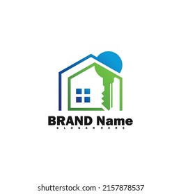 Key logo icon vector illustration design template. Creative design simple