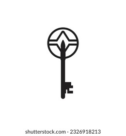 Key- logo- icon vector-illustration design- logo template-elegant 

