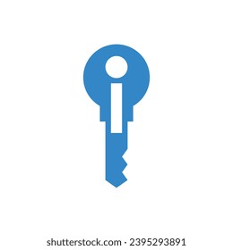 Schlüssellogo mit Buchstabe i