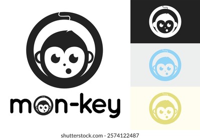 A key logo in the shape of a monkey