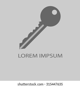 Key logo. Symbol and logo, business object, vector illustration 
