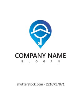 Key Logo Template, Real Estate And Security Symbol