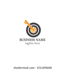 Key logo template vector illustration