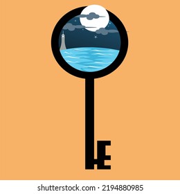 Ilustración vectorial de logotipo clave