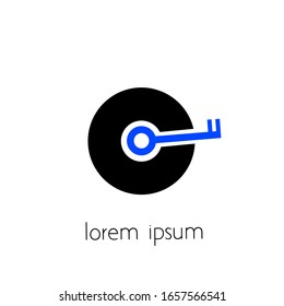 key logo, vector key with a simple concept.