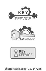 Key logos for your business. Different keys. Key service 