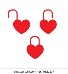 key of love icon flat design