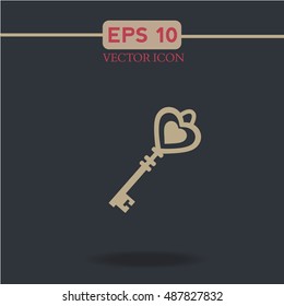 key love icon vector