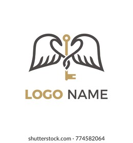 Key Love Logo Template Stock Vector (Royalty Free) 774582064 | Shutterstock