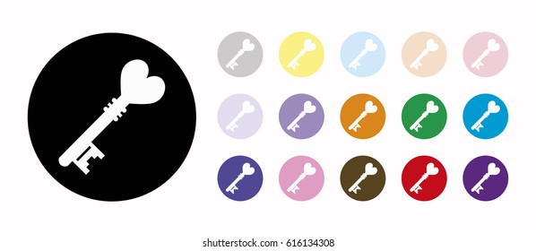 key to love set icons