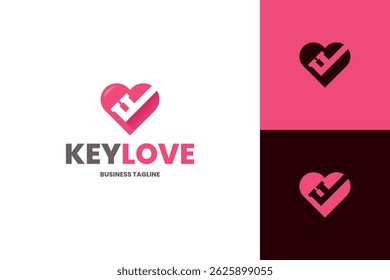 key love vector logo design