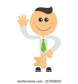 key man cartoon