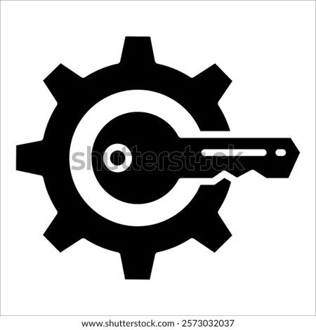 Key Management Icon Element For Design