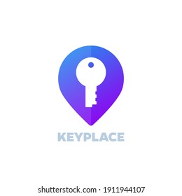 key and marker logo design