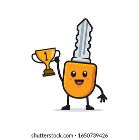 Key mascot character design vector
