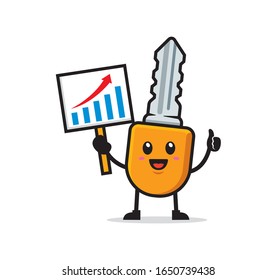 Key mascot character design vector