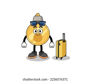 key mascot doing vacation , character design