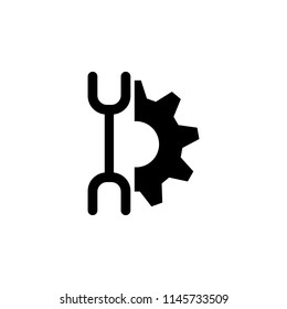 key and mechanism icon. Element of engineering icon. Premium quality graphic design icon. Signs and symbols collection icon for websites, web design, mobile app
