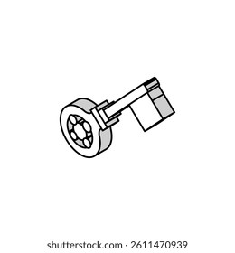 key medieval isometric icon vector. key medieval sign. isolated symbol illustration