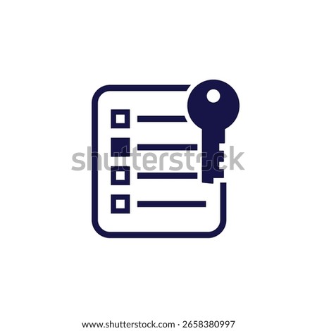key message icon on white
