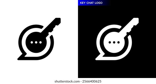 Key message logo. Chat, private. Icon symbol design template EPS 10.	