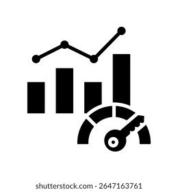 Key Metrics Icon Glyph Vector Illustration