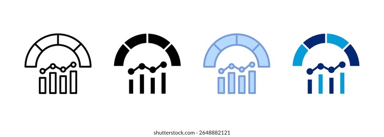 Key Metrics Icon Set Multiple Style Collection