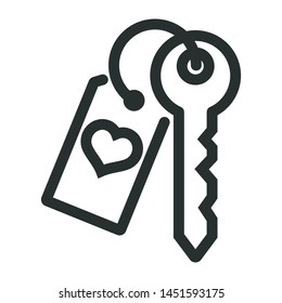 key - minimal line web icon. simple vector illustration. concept for infographic, website or app.