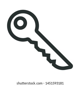 key - minimal line web icon. simple vector illustration. concept for infographic, website or app.