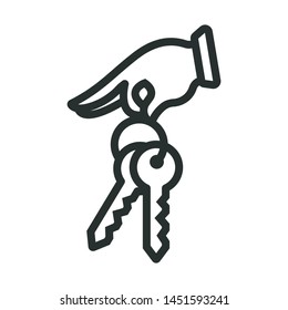 key - minimal line web icon. simple vector illustration. concept for infographic, website or app.