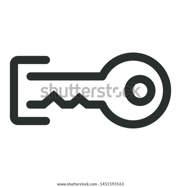 key - minimal line web icon.\
simple vector illustration. concept for infographic, website or\
app.