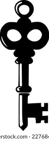 Key - Minimalist and Flat Logo - Vector illustration