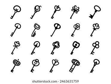 Key Miscellaneous Icon Element Set